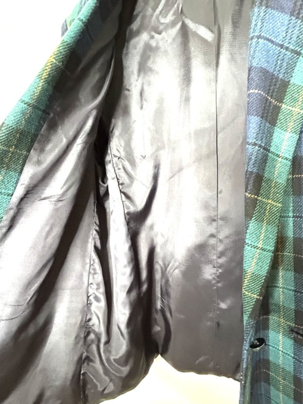 Vintage Dumas Women’s Blazer XL Blue and Green Plaid Wool-Touch Made in USA - Picture 7 of 10